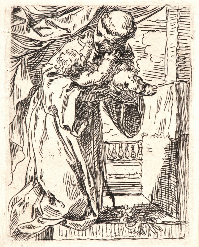 Simone Cantarini (Italian, 1612 - 1648). St. Anthony of Padua, 17th century. Etching on laid paper. Only state.
