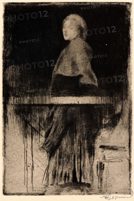 Albert Besnard (French, 1849 - 1934). The Lady with a Cape (Femme Ã  la pélerine). Etching, drypoint, and aquatint. Sixth state.
