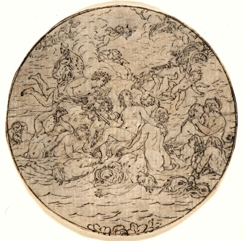 Nicolas FranÃ§ois Bocquet (French, active 1691â€ì1703, died 1716). Venus, ca. 1691-1703. Etching intended for the interior of a snuff box lid.