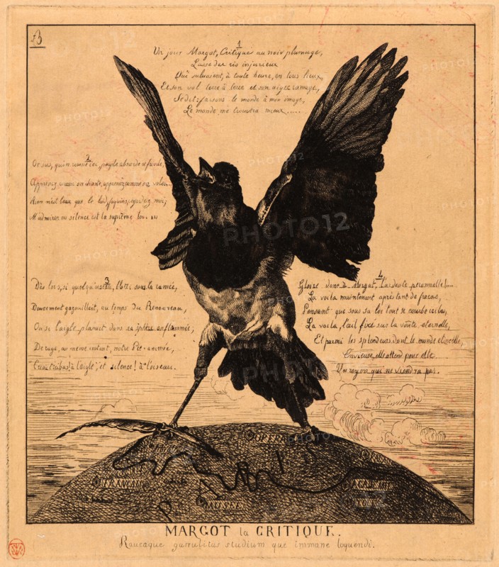 Félix Bracquemond (French, 1833 - 1914). Margot la Critique, ou la Pie. Etching. Second state.
