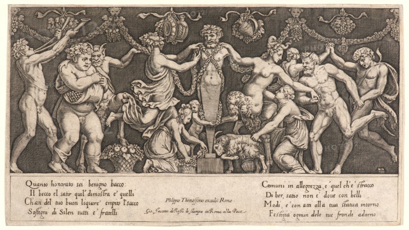 Master of the Die (Italian, born ca. 1512, active 1532/1533), possibly after Raphael, possibly after Giulio Romano (Italian, probably 1499 - 1546). Sacrifice to Priapus, 16th century. Engraving. Second of two states, with alterations in statue of Priapus.