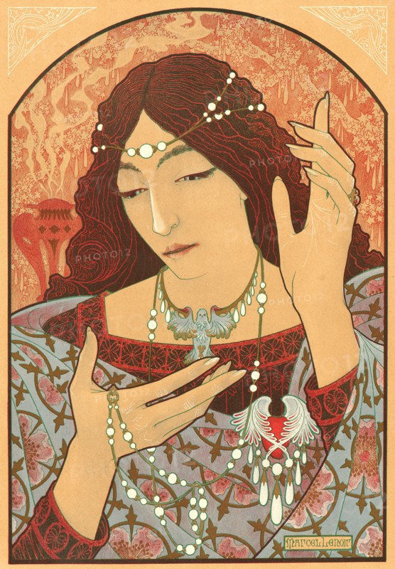 Marcel Lenoir (French, 1872 - 1931). Invocation, ca. 1897. Color lithograph printed in five colors on wove paper. Sheet: 405 mm x 308 mm (15.94 in. x 12.13 in.).