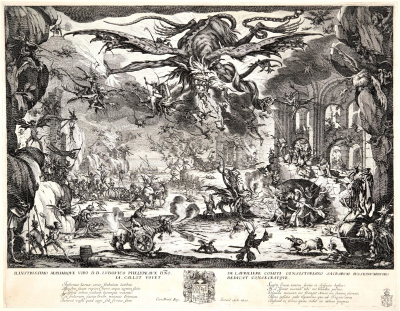 Jacques Callot (French, 1592 - 1635). The Temptation of St. Anthony, 1635. Etching. Third of five states.