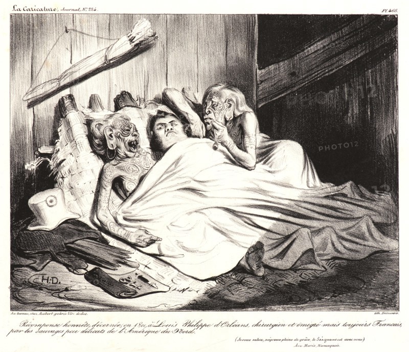 Honoré Daumier (French, 1808 - 1879). Récompense honnÃªte decernée...A` Louis-Philippe..., 1835. Lithograph on white wove paper. Image: 202 mm x 265 mm (7.95 in. x 10.43 in.). Second state, with letters.
