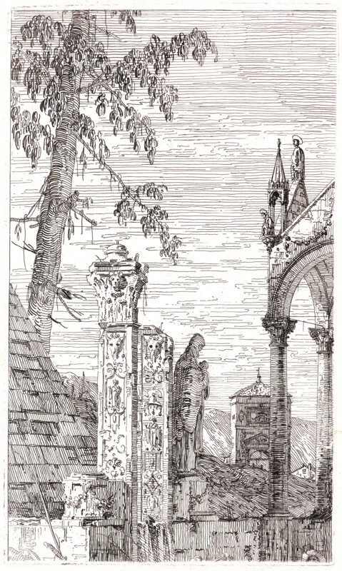 Canaletto (aka Antonio Canale) (Italian, 1697 - 1768). Various Fragments of Sculpture (Divers fragments du sculpture), 18th century. Etching. Only state.
