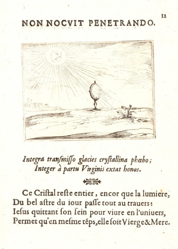 Jacques Callot (French, 1592 - 1635). Les Rayons du Soleil, 17th century. From The Life of the Virgin in Emblems (La Vie de la MÃ¨re de Dieu représentée par des. Etching. First of two states.