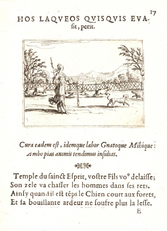 Jacques Callot (French, 1592 - 1635). La Chasseresse, 17th century. From The Life of the Virgin in Emblems (La Vie de la MÃ¨re de Dieu représentée par des. Etching. First of two states.