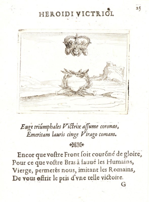 Jacques Callot (French, 1592 - 1635). Les Deux Couronnes, 17th century. From The Life of the Virgin in Emblems (La Vie de la MÃ¨re de Dieu représentée par des. Etching. First of two states.