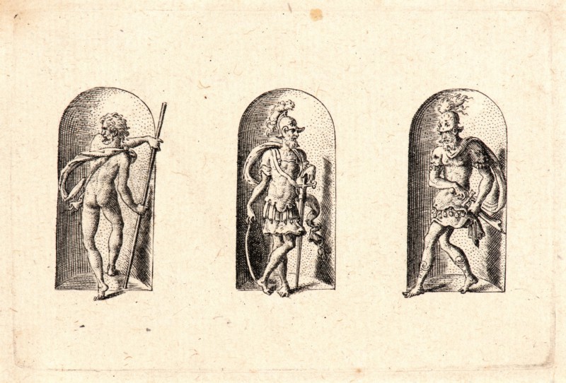 Etienne Delaune (aka Ãâtienne Delaune) (French, ca. 1519 - 1583). Several Gods of Classical Antiquity (Plusieurs Divinités de l'Antiquiteé Paienne), plate 3, 1578. From Several Gods of Classical Antiquity (Plusieurs Divinités de l'Antiquiteé Paienne. Engraving.