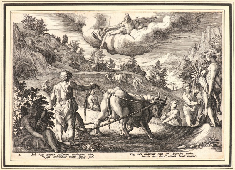Anonymous after Hendrick Goltzius (Dutch, 1558 - 1617). The Age of Silver, ca. 1589. From Metamorphoses. Engraving on wove paper. Plate: 176 mm x 252 mm (6.93 in. x 9.92 in.).