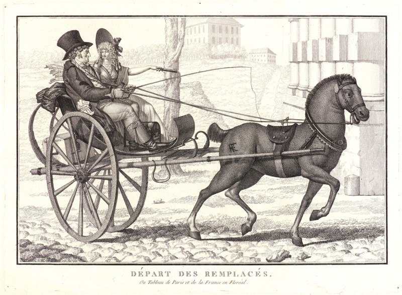 Anonymous. Departure of the Replaced (Départ des Remplacés), ca. 1805. Etching on laid paper. Plate: 261 mm x 353 mm (10.28 in. x 13.9 in.).