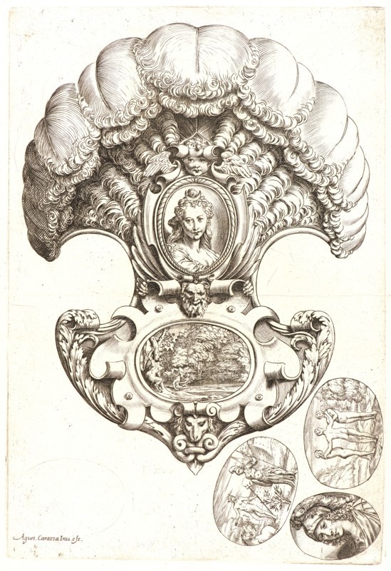 Agostino Carracci (Italian, 1557 - 1602). The Fan (L'Eventail), ca. 1589-1595. Etching and engraving. Second state.