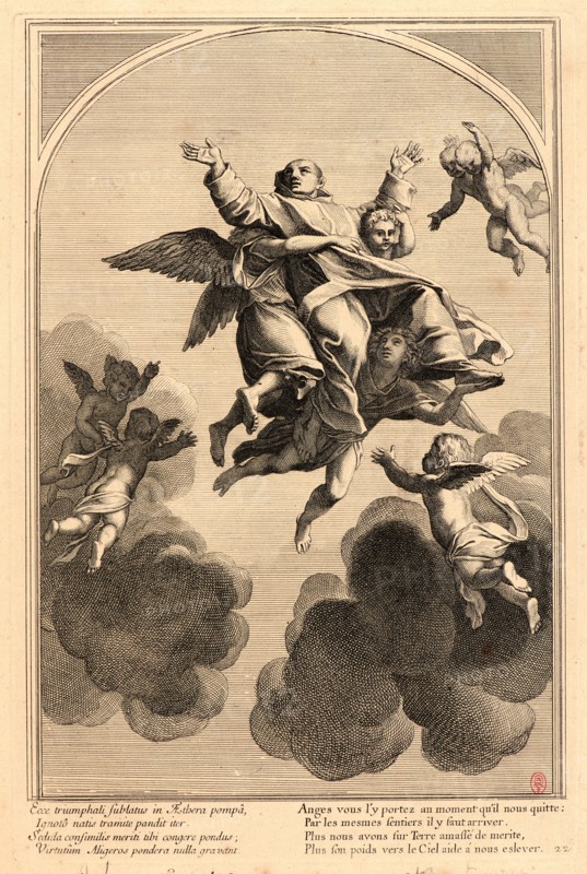 Anonymous after Eustache Le Sueur (French, 1616 - 1655). The Life of Saint Bruno, or The Founding of the Carthusian Order, Plate 22, 17th century -18th century. From The Life of Saint Bruno, or The Founding of the Carthusian Order. Engraving on laid paper. Plate: 338 mm x 220 mm (13.31 in. x 8.66 in.).