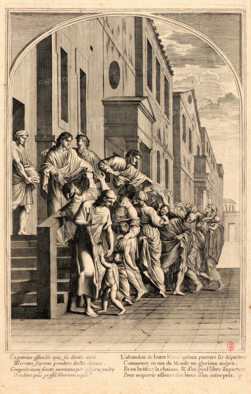 Anonymous after Eustache Le Sueur (French, 1616 - 1655). The Life of Saint Bruno, or The Founding of the Carthusian Order, Plate 8, 17th-18th century. From The Life of Saint Bruno, or The Founding of the Carthusian Order. Engraving on laid paper. Plate: 338 mm x 220 mm (13.31 in. x 8.66 in.).