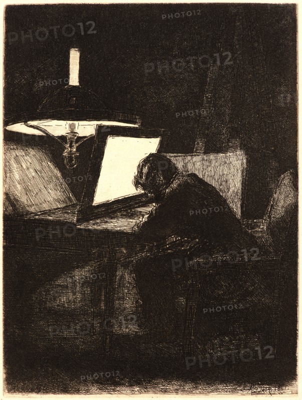 FranÃ§ois Bonvin (French, 1817 - 1887). Self-Portrait of the Artist Etching, 1861. Etching on laid paper. Plate: 218 mm x 164 mm (8.58 in. x 6.46 in.). Only state.