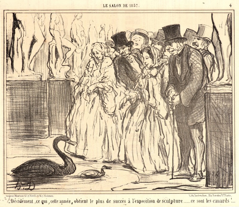 Honoré Daumier (French, 1808 - 1879). Décidément, ce qui, cette année obtient, 1857. From Le Salon de 1857. Lithograph on wove newsprint paper. Image: 207 mm x 263 mm (8.15 in. x 10.35 in.). Second of two states.