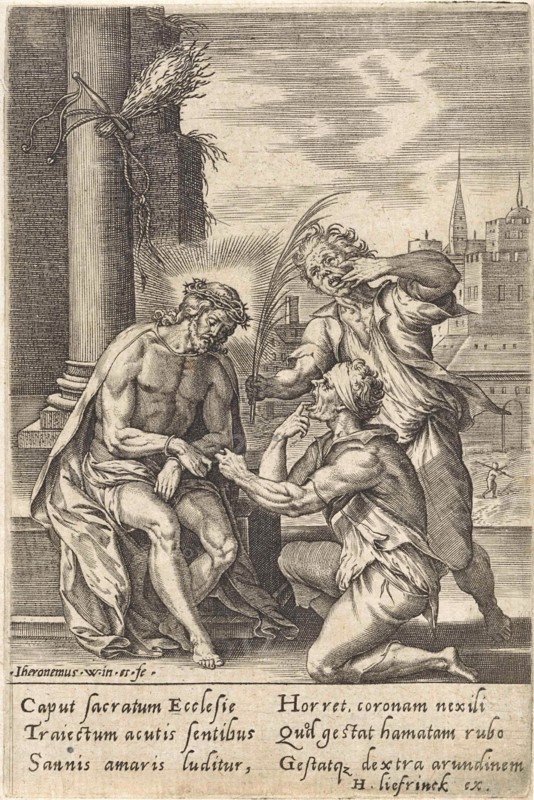 Mocking of Christ, Hieronymus Wierix, Hans Liefrinck (I), 1563 - before 1573