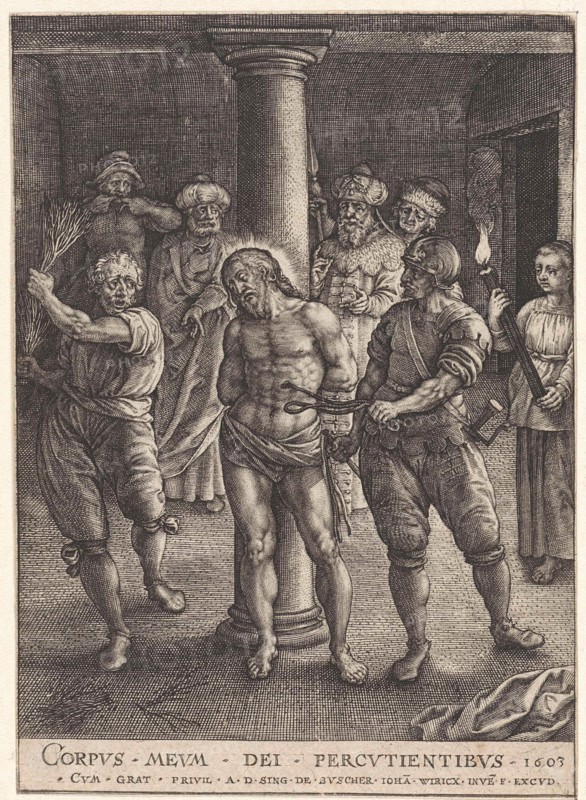 Flagellation of Christ, Johannes Wierix, 1603