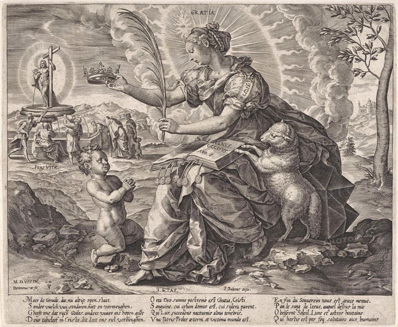 The Iron Age: the law of the grace of the New Testament, Hieronymus Wierix, Pieter Balten, 1563 - before 1580