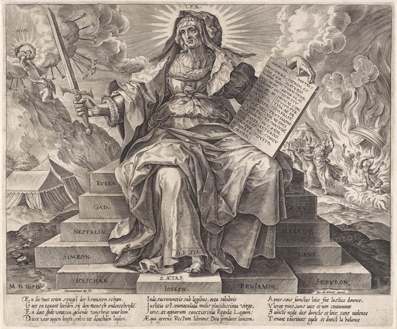 The Silver Age: the law of the Old Testament, Hieronymus Wierix, Jacob de Weert, 1563 - before 1580