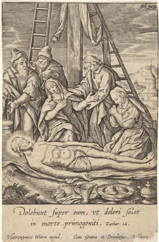 Lamentation of Christ, Hieronymus Wierix, 1563 - before 1619