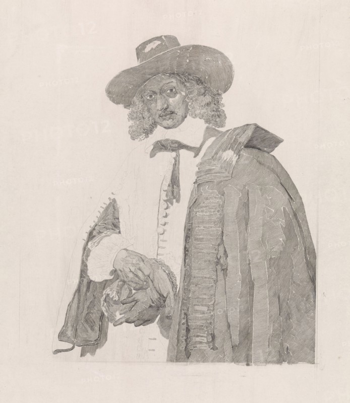 Portrait of Jan Six, Johann Wilhelm Kaiser (I), Rembrandt Harmensz. van Rijn, 1823 - 1900