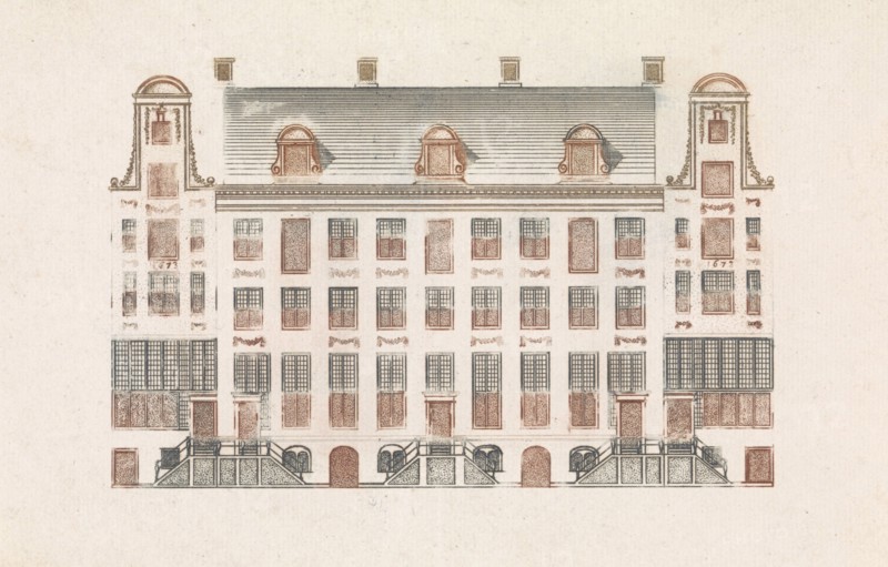 Amsterdam canal houses on the Keizersgracht 518-526, The Netherlands, Anonymous, Cornelis Danckerts (II), Johan Teyler, 1696 - 1706