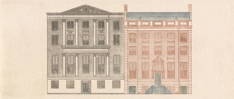 Amsterdam canal houses along the Herengracht 412 and 472, The Netherlands, Anonymous, Cornelis Danckerts (II), Johan Teyler, 1696 - 1706