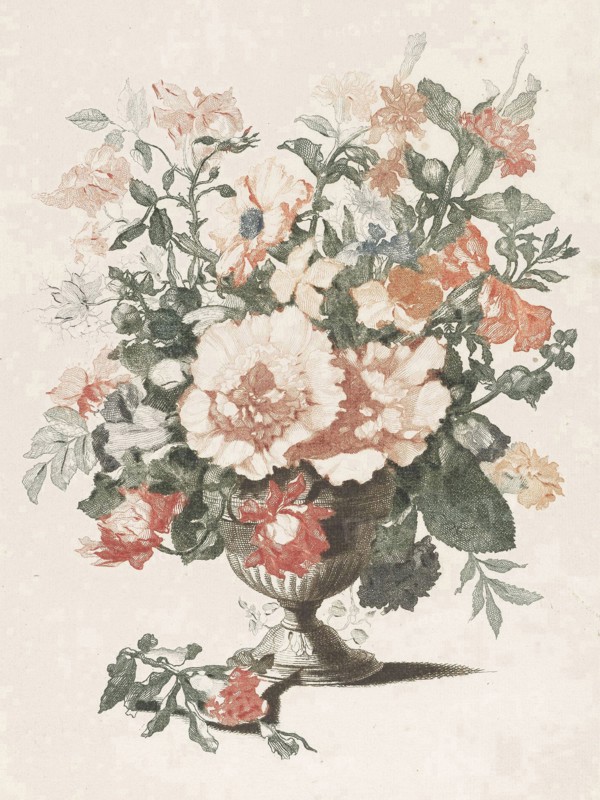 Stone vase with flowers, Anonymous, Jean Baptiste Monnoyer, Johan Teyler, 1688 - 1698