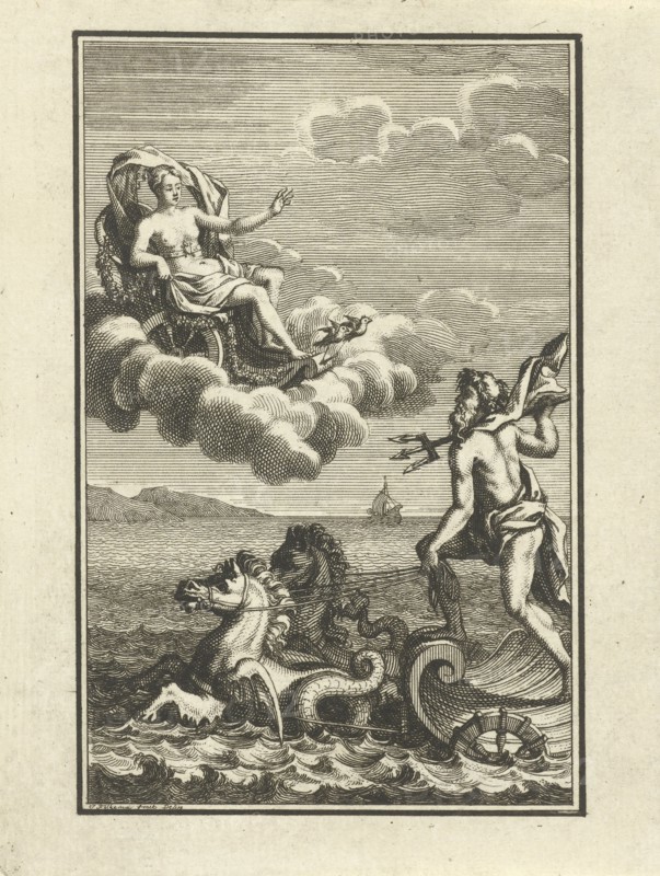 Venus and Neptune, Jacob Folkema, 1715