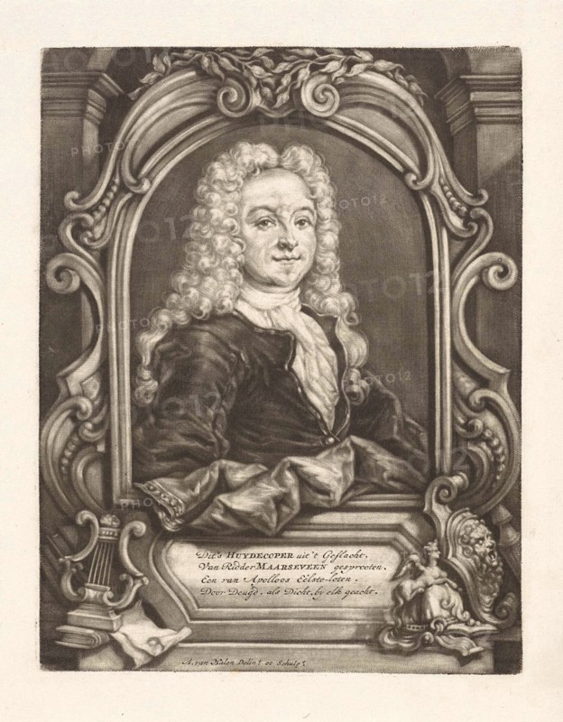 Portrait of Balthazar Huydecoper, Arnoud van Halen, 1715 - 1732