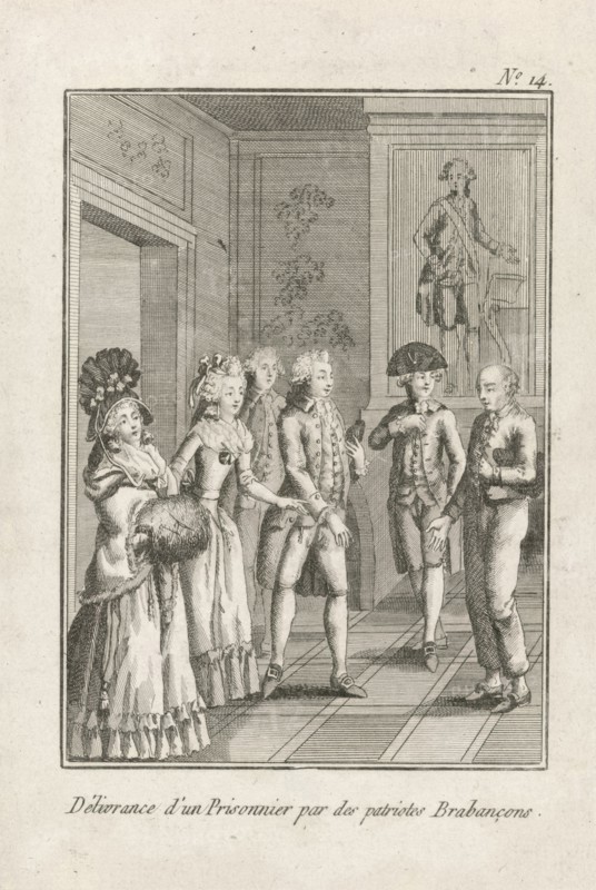 Liberation of a prisoner by the Brabant patriots, Anonymous, 1787 - 1790