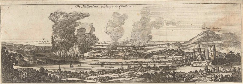 The trip to Chatham, 1667, Anonymous, Romeyn de Hooghe, 1667 - 1699