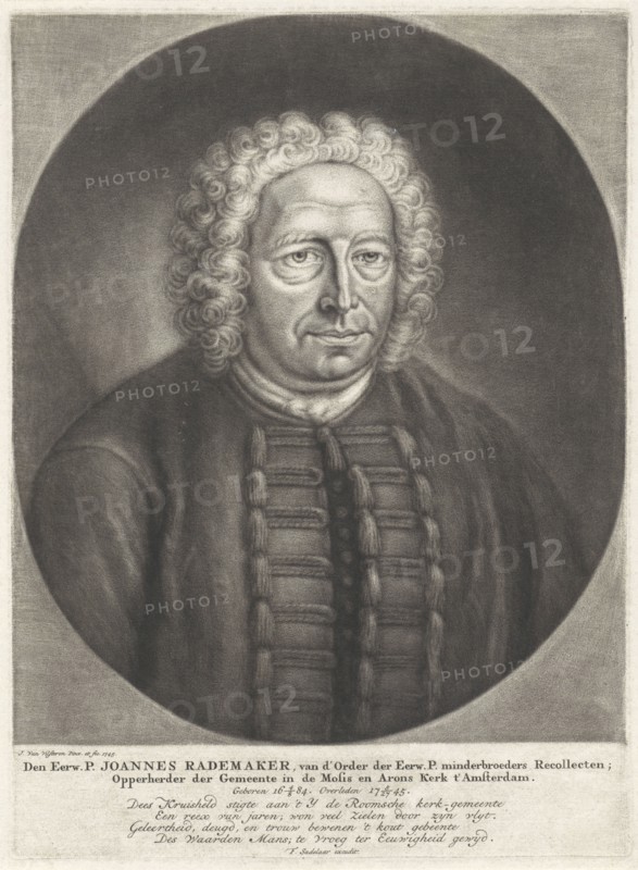 Portrait of Father John Rademaker, Johannes van Vilsteren, Frans Sadeleer, 1745