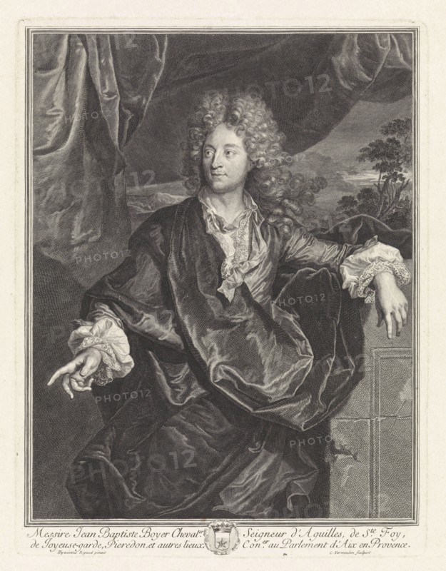 Portrait of Jean Baptiste Boyer d'Eguilles, Cornelis Martinus Vermeulen, 1680 - 1709