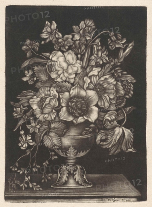 Vase with Flowers, Anonymous, Barent Velthuysen, 1700 - 1750