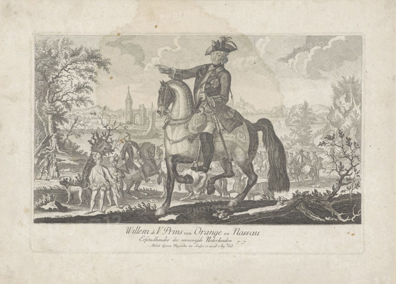 Equestrian Portrait of William V, Prince of Orange-Nassau, Johann Lorenz Rugendas (II), 1790 - 1826