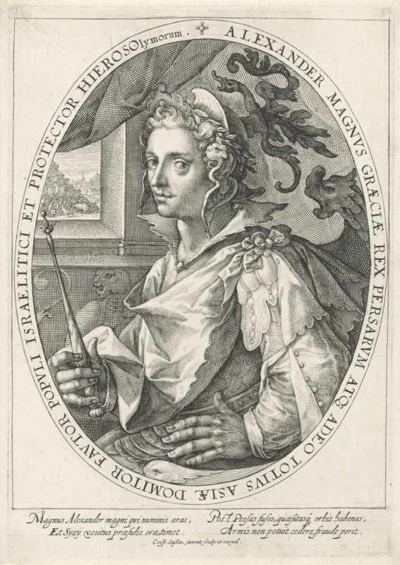 The hero Alexander the Great, Crispijn van de Passe (I), 1574 - 1637
