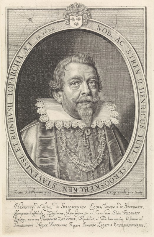 Portrait of Henry Tuyll, Crispijn van de Passe (I), 1622