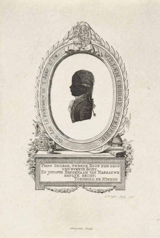 Silhouette Portrait of Frederick, Prince of Orange-Nassau, print maker: Jan Gerritsz. Visser, William Pieter Turnbull de Mikker, Willem Coertse, 1786