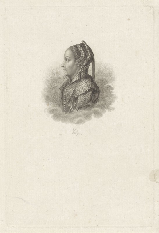 Portrait of Margaretha Coppier, Philippus Velijn, 1797 - 1836