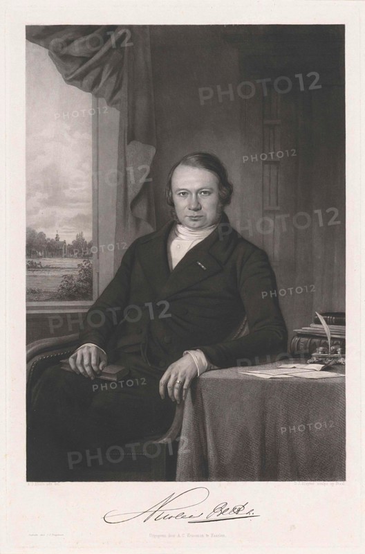 Portrait of Nicolaas Beets, print maker: Dirk Jurriaan Sluyter, Adrianus Johannes Ehnle, J.F. Brugman, 1860 - 1879