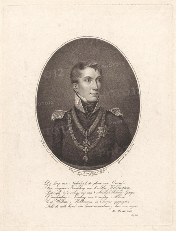 Portrait of William II (king of the Netherlands), Willem van Senus, Marten Westerman, J. van Ledden Hulsebosch, 1815 - 1840