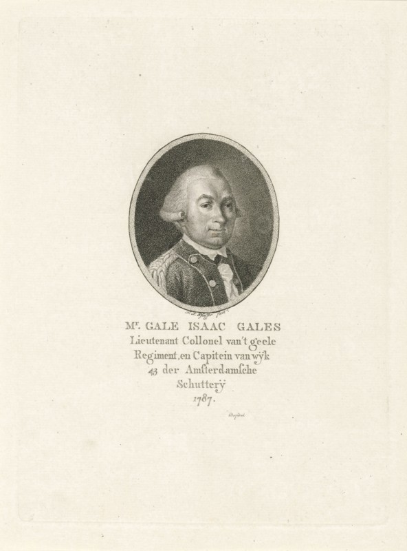 Portrait of Isaac Gale Gales, FranÃ§ois Joseph Pfeiffer (I), 1787
