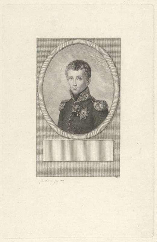 Portrait of Frederick, Prince of the Netherlands, Jacob Ernst Marcus, Charles Howard Hodges, 1816