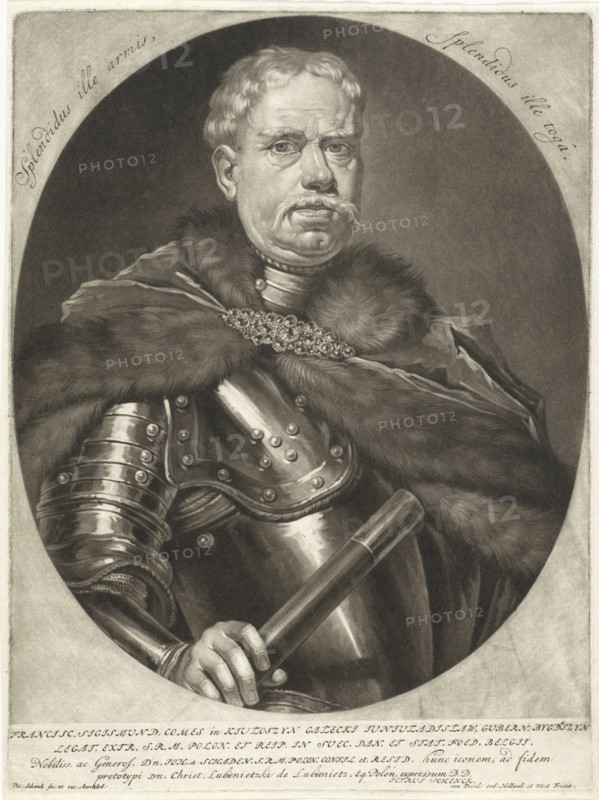 Portrait of Sigismund Franz, Count of Kiutoszyn, Pieter Schenk (I), 1670 - 1713