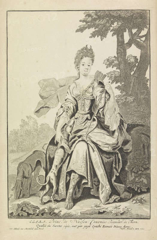 Portrait of Clara Juliana, Countess of Nassau-Siegen, Anonymous, Pieter Schenk (I), unknown, c. 1675 - 1711