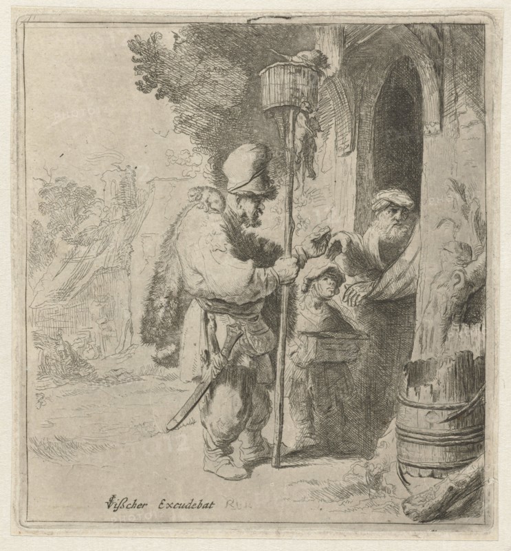 The rat poison seller, Anonymous, Rembrandt Harmensz. van Rijn, Claes Jansz. Visscher (II), 1632 - 1652