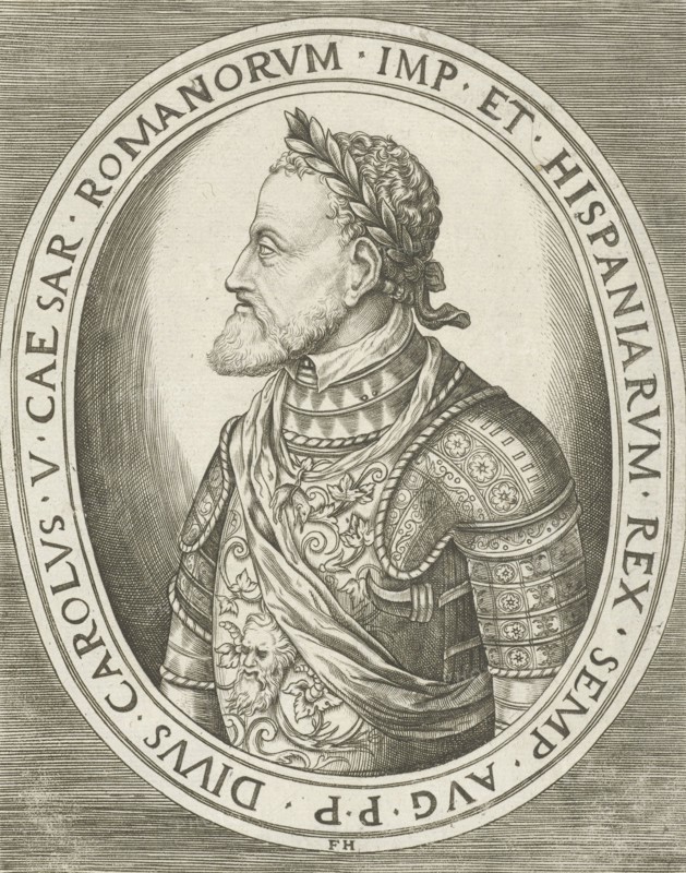 Portrait of Charles V of Habsburg, Frans Huys, Hieronymus Cock, 1546 - 1562