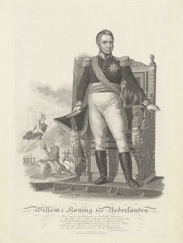 Portrait of Frederick William I, King of the Netherlands, Willem Hendrik Hoogkamer, Hendrik Klouzing II, Adriaan van der Hoop Jr., 1815-1864